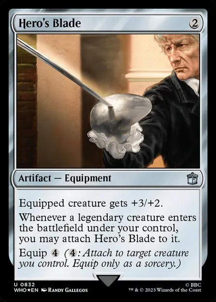 Hero's Blade, Magic card WHO 832 — Doctor Who set