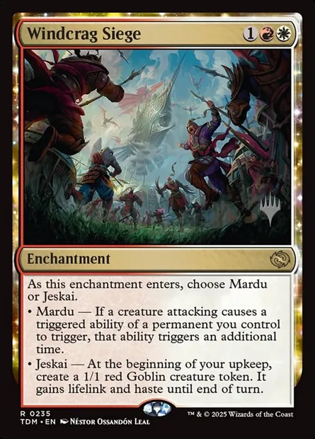 Windcrag Siege, Magic card PTDM 235p — Tarkir: Dragonstorm Promos set