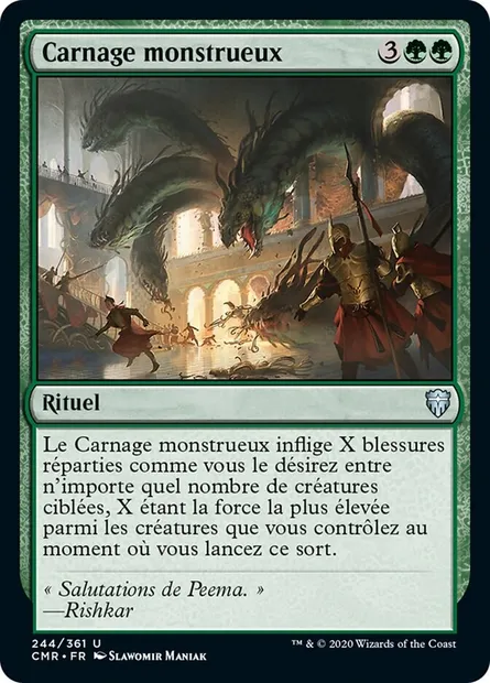 Carnage monstrueux, carte Magic CMR 244 — extension Commander Legends