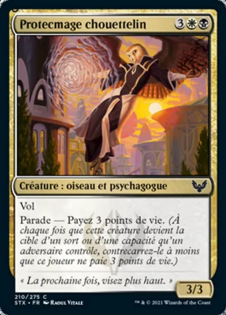 Protecmage chouettelin, carte Magic STX 210 — extension Strixhaven: l'Académie des Mages