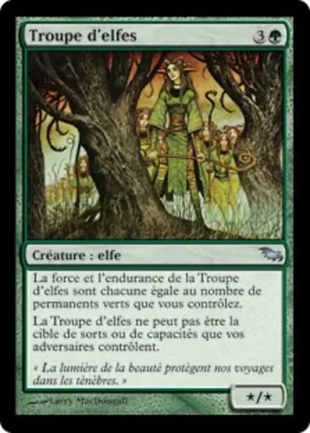 Troupe d'elfes, carte Magic SHM 112 — extension Sombrelande