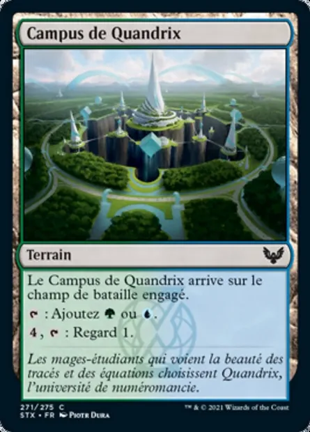 Campus de Quandrix, carte Magic STX 271 — extension Strixhaven: l'Académie des Mages