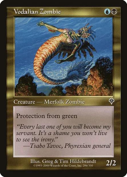 Vodalian Zombie, Magic card INV 286 — Invasion set
