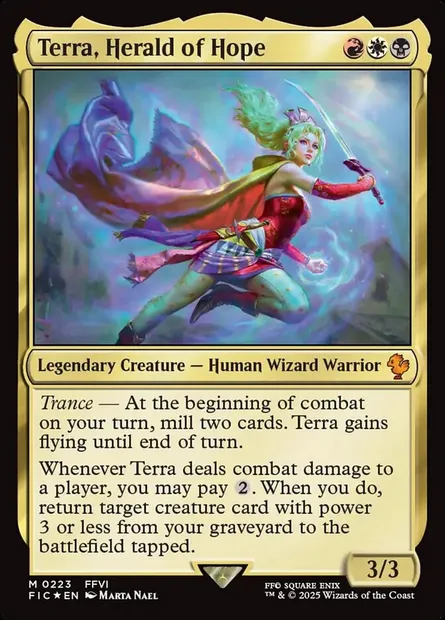 Terra, Herald of Hope, Magic card FIC 223 — Final Fantasy Commander set