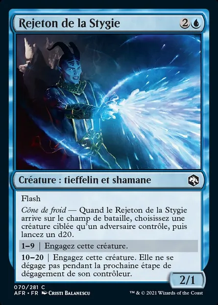 Rejeton de la Stygie, carte Magic AFR 70 — extension Forgotten Realms: Aventures dans les Royaumes Oubliés