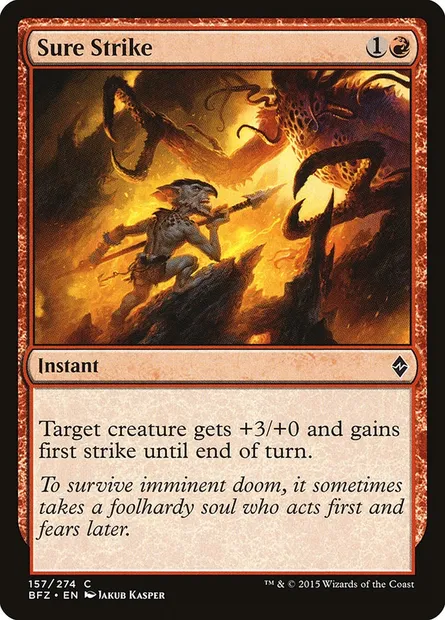 Sure Strike, Magic card BFZ 157 — Battle for Zendikar set