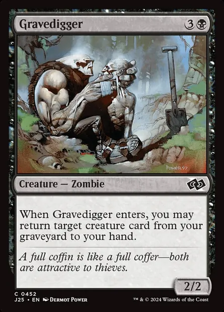 Gravedigger, Magic card J25 452 — Foundations Jumpstart set