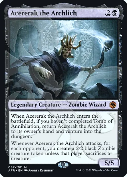 Acererak the Archlich, Magic card PAFR 87a — Adventures in the Forgotten Realms Promos set