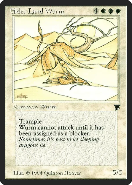Elder Land Wurm, Magic card LEG 11 — Legends set