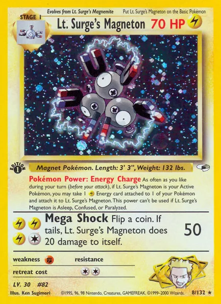 Lt. Surge's Magneton, carte Pokémon GH 8 — extension Gym Heroes