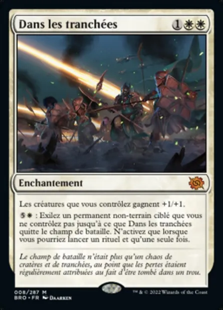 Dans les tranchées, carte Magic BRO 8 — extension La Guerre Fratricide