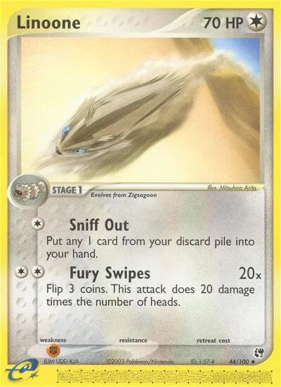 Linoone, Pokémon card SS 44 — Sandstorm set