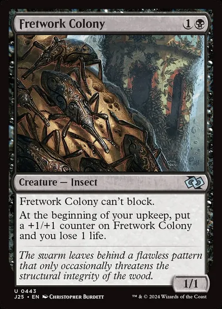 Fretwork Colony, Magic card J25 443 — Foundations Jumpstart set