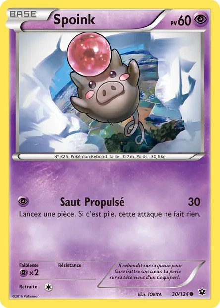 Spoink, carte Pokémon FCO 30 — extension Impact des Destins