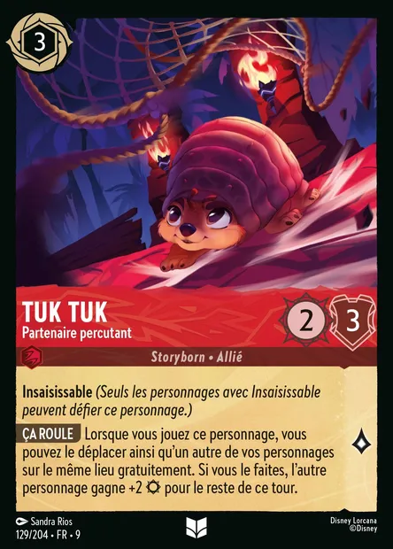 Tuk Tuk - Partenaire percutant, carte Disney Lorcana CH9-129 — extension Fabuleux