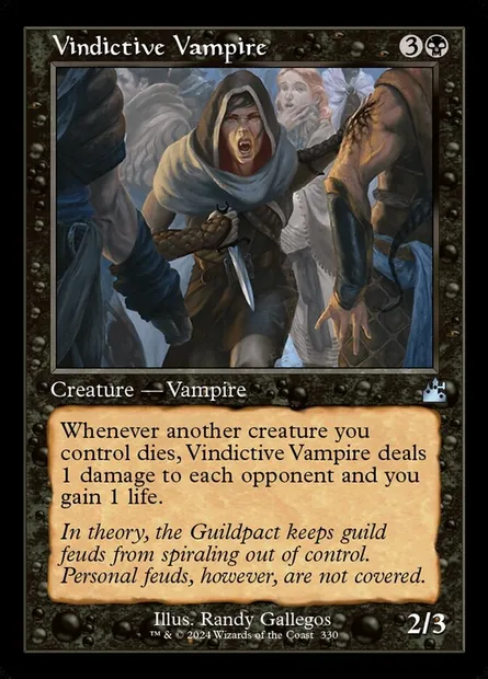 Vindictive Vampire, Magic card RVR 330 — Ravnica Remastered set