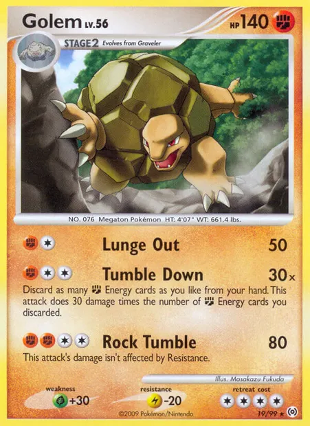 Grolem, carte Pokémon AR 19 — extension Arceus