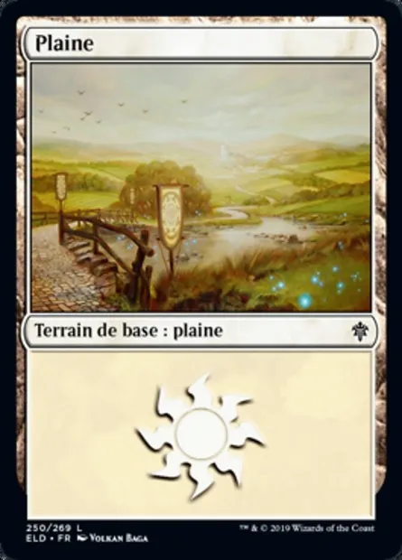 Plaine, carte Magic ELD 250 — extension Throne of Eldraine