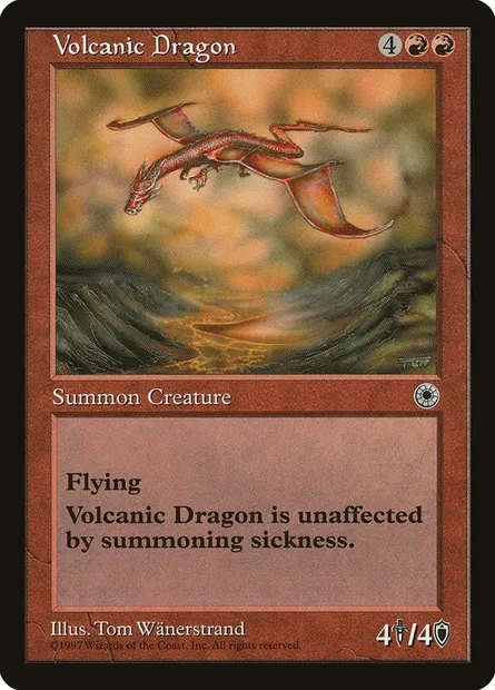 Volcanic Dragon, Magic card POR 153 — Portal set