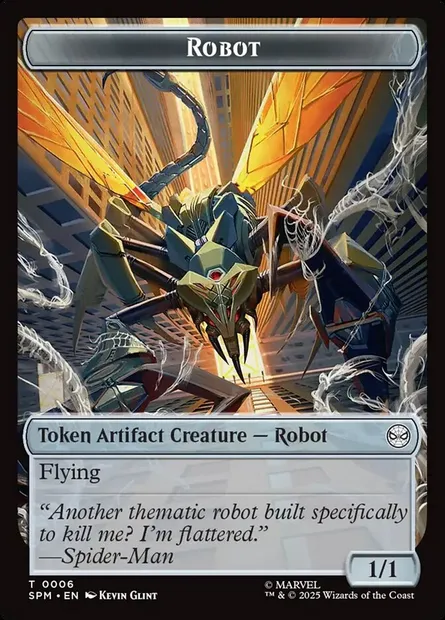 Robot, carte Magic TSPM 6 — extension Marvel's Spider-Man Tokens