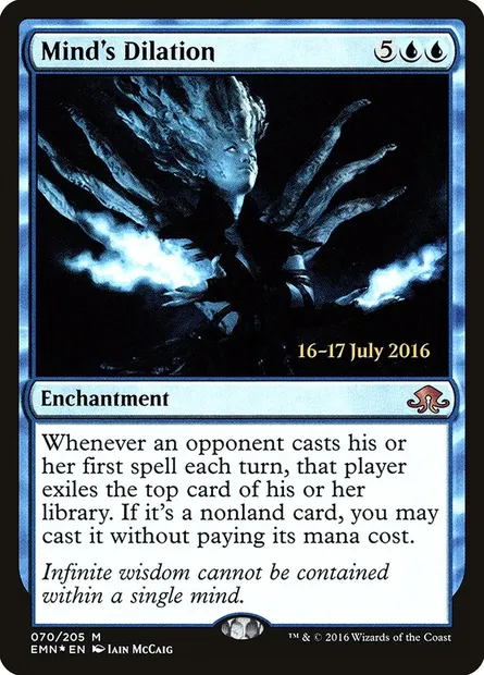 Mind's Dilation, Magic card PEMN 70s — Eldritch Moon Promos set
