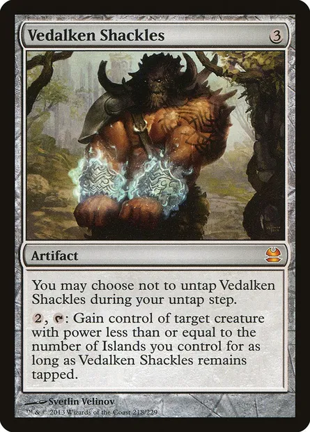 Vedalken Shackles, Magic card MMA 218 — Modern Masters set