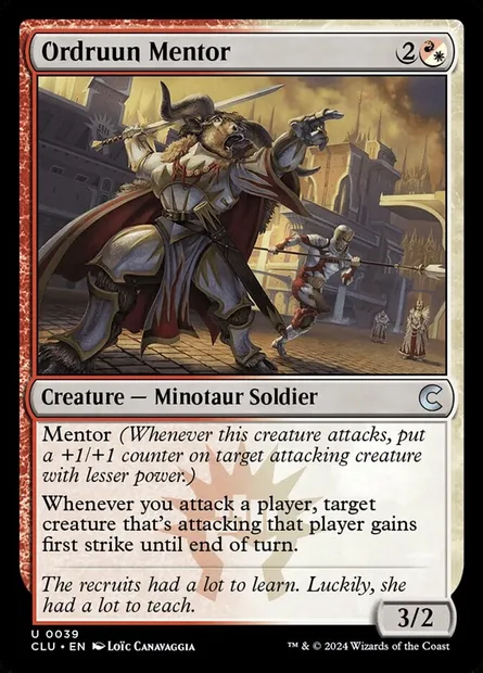 Ordruun Mentor, carte Magic CLU 39 — extension Ravnica: Clue Edition