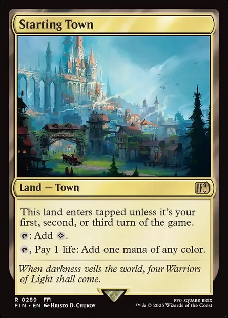 Starting Town, Magic card FIN 289 — Final Fantasy set
