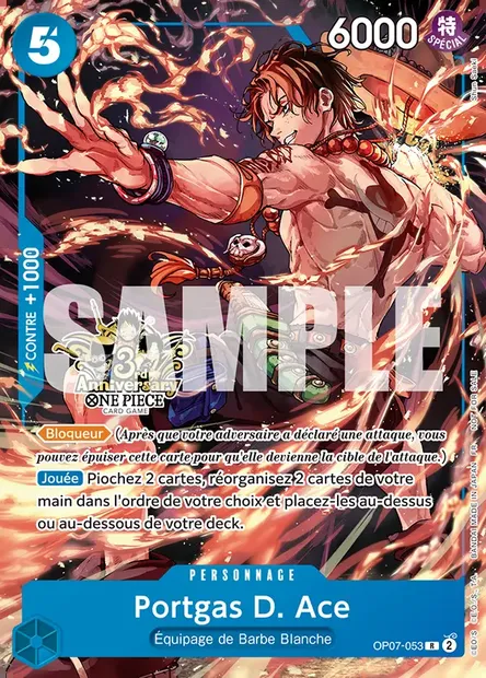 Portgas D. Ace, carte One Piece OP07-053 — extension 500 YEARS IN THE FUTURE