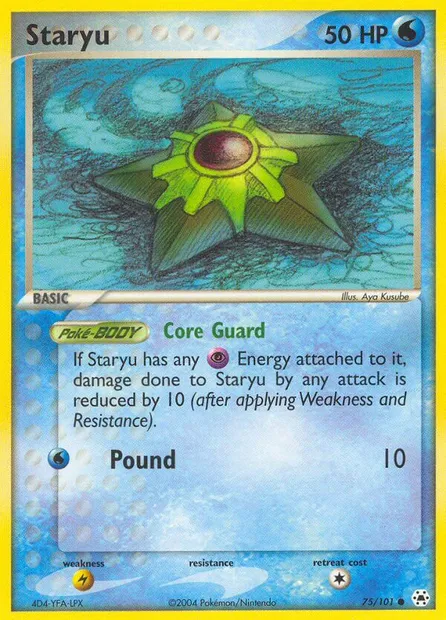 Staryu, Pokémon card HL 75 — Hidden Legends set