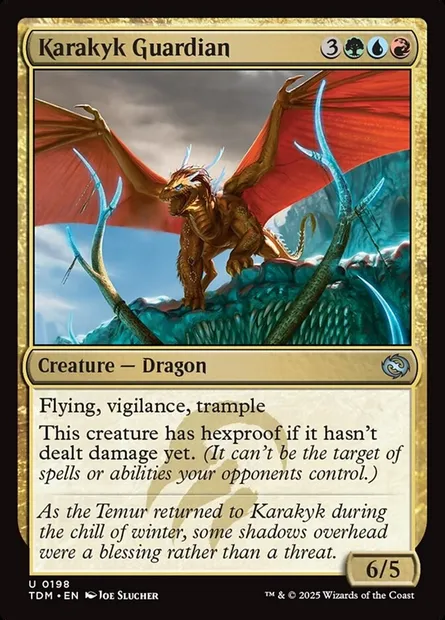 Karakyk Guardian, Magic card TDM 198 — Tarkir: Dragonstorm set