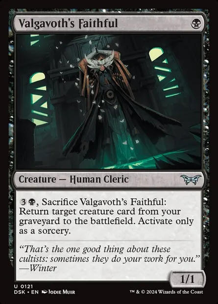 Valgavoth's Faithful, Magic card DSK 121 — Duskmourn: House of Horror set