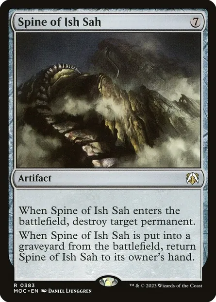 Spine of Ish Sah, Magic card MOC 383 — March of the Machine Commander set