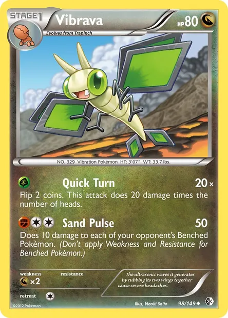 Vibrava, Pokémon card BCR 98 — Boundaries Crossed set