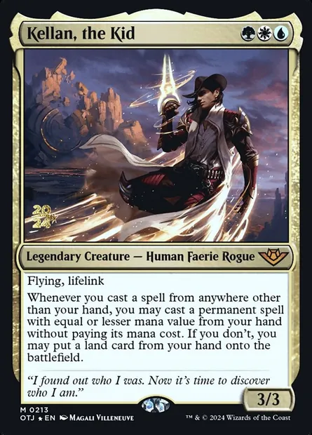 Kellan, the Kid, Magic card POTJ 213s — Outlaws of Thunder Junction Promos set