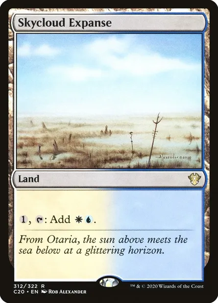Skycloud Expanse, Magic card C20 312 — Commander 2020 set