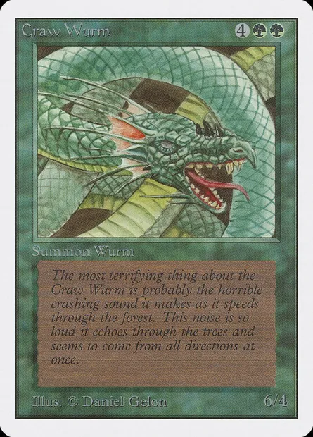 Guivre vorace, carte Magic 2ED 191 — extension Unlimited Edition