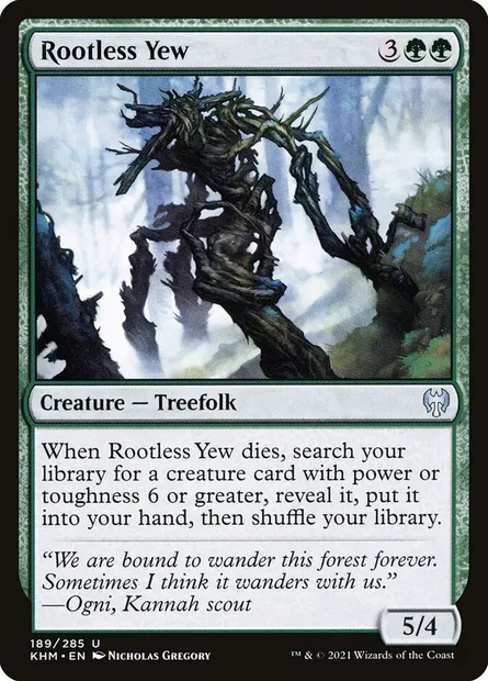 Rootless Yew, Magic card KHM 189 — Kaldheim set