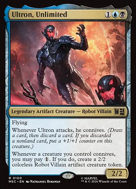 Ultron, Unlimited, Magic card MSC 100 — Marvel Super Heroes Commander set