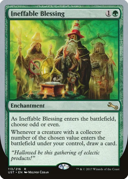 Ineffable Blessing, carte Magic UST 113e — extension Unstable