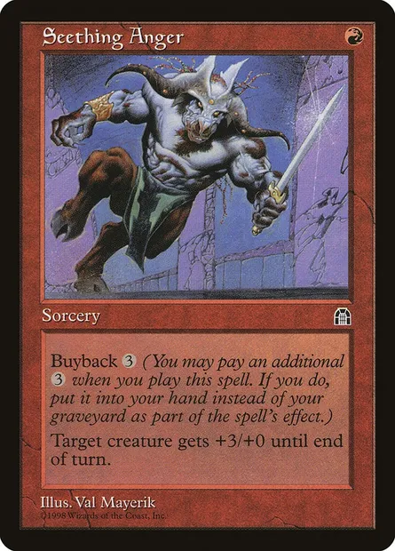 Seething Anger, Magic card STH 96 — Stronghold set
