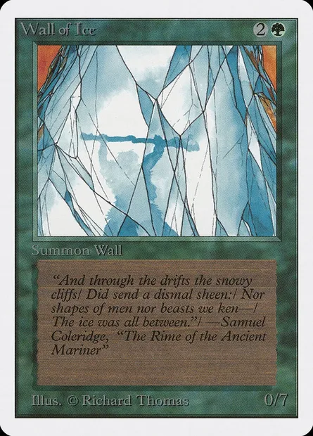 Wall of Ice, Magic card 2ED 225 — Unlimited Edition set