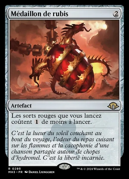 Médaillon de rubis, carte Magic MH3 295 — extension Modern Horizons 3