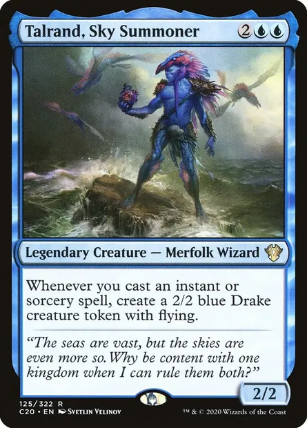 Talrand, Sky Summoner, Magic card C20 125 — Commander 2020 set