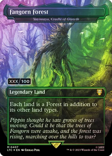 Yavimaya, berceau de croissance, carte Magic LTC 407z — extension Tales of Middle-earth Commander