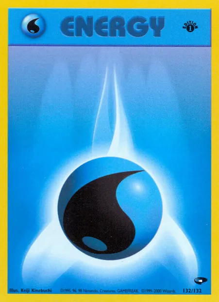 Water Energy, Pokémon card GC 132 — Gym Challenge set