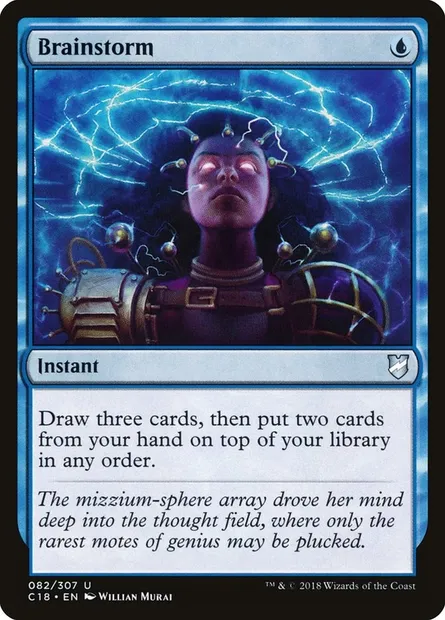 Brainstorm, Magic card C18 82 — Commander 2018 set
