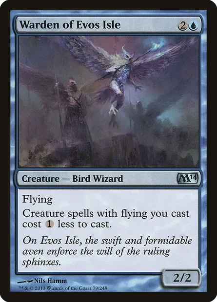 Warden of Evos Isle, Magic card M14 79 — Magic 2014 set