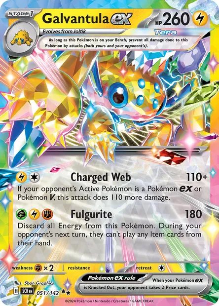 Galvantula ex, Pokémon card SCR 051 — Stellar Crown set