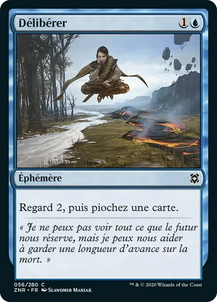 Délibérer, carte Magic ZNR 56 — extension Renaissance de Zendikar